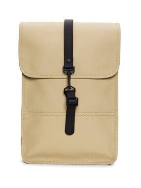 RAINS Backpack Mini W3 Waterproof Laptop Backpack Sand - Beige Black NWT